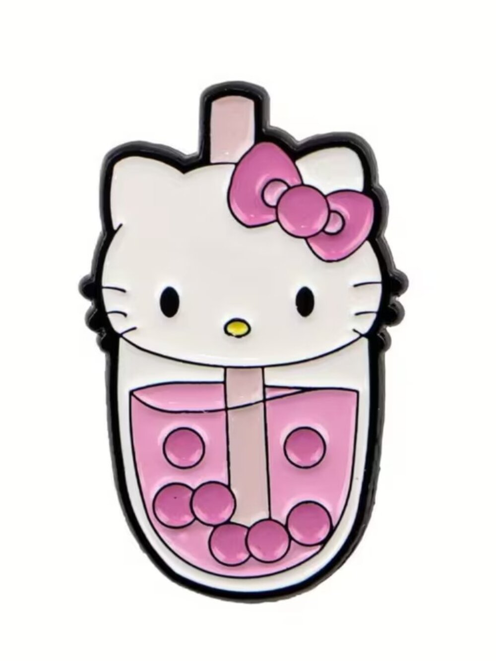 HELLO KITTY “Boba Tea” Enamel Lapel Pin Brooch (NEW & SO CUTE!)